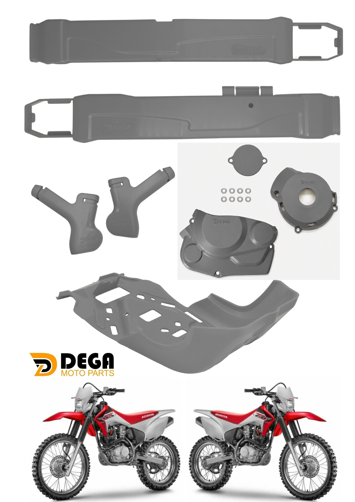Kit Proteção Quadro + Tampas Laterais + Motor + Protetor de Balança CRF 230F — foto 2