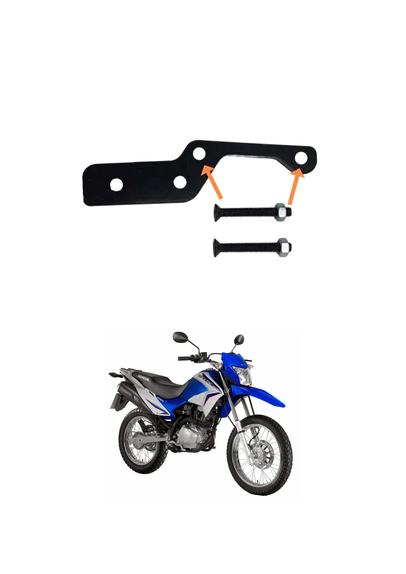 Kit Guia de Corrente + Protetor Anti-Block Honda Bros 150 — foto 9