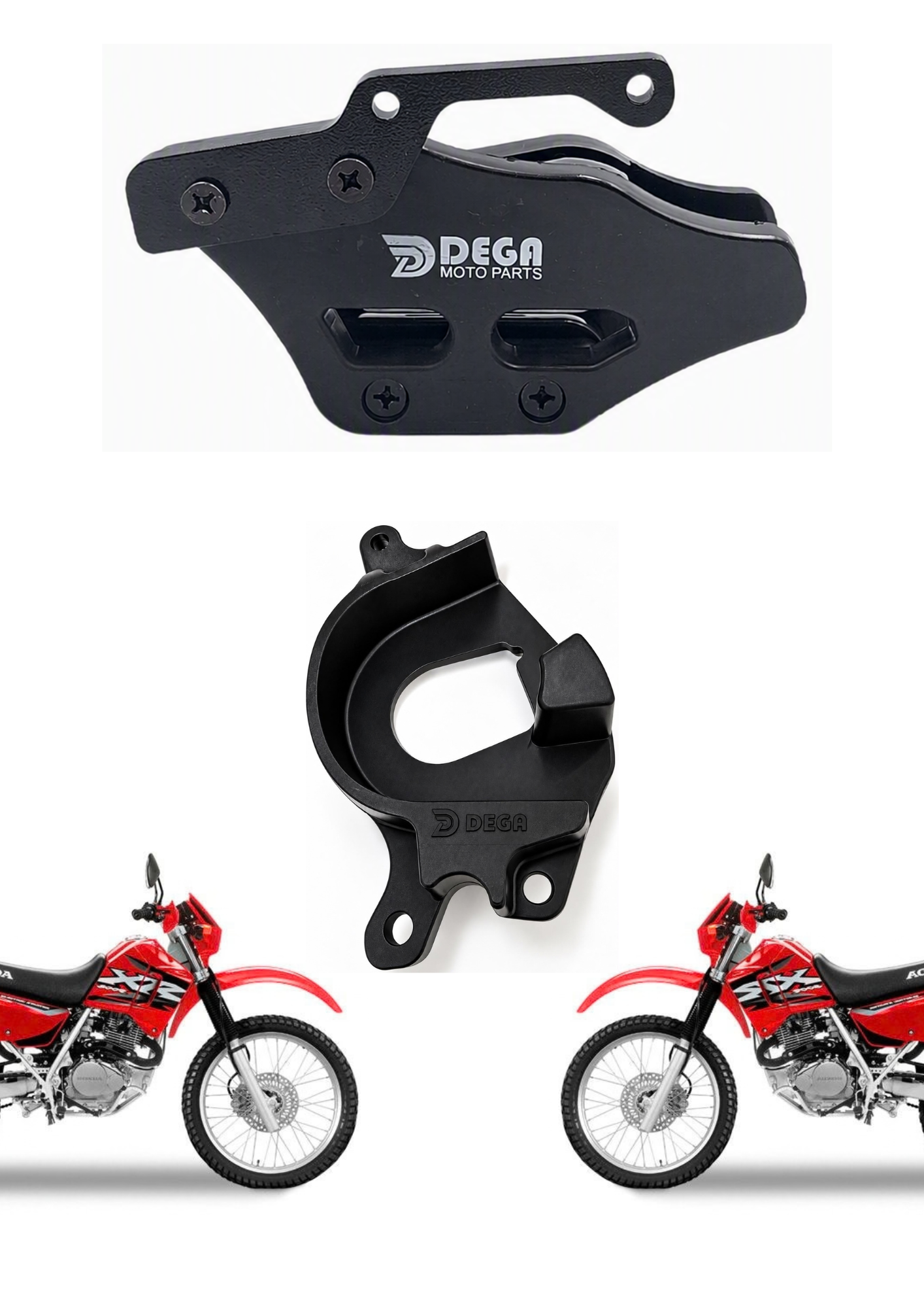 Kit Guia de Corrente + Protetor Anti-Block Honda XR 200 — foto 1