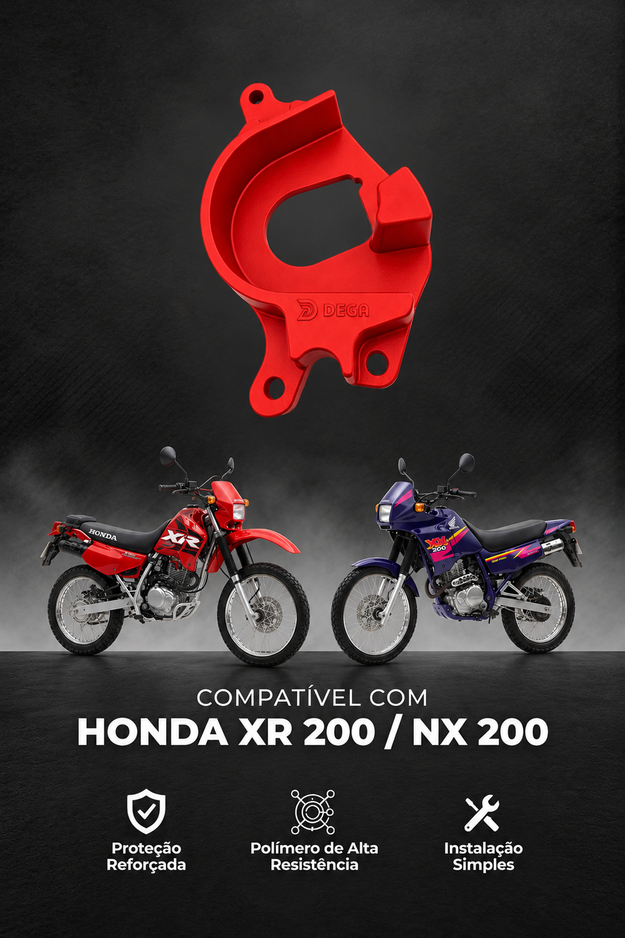 Protetor Anti Block Pinhão Honda XR 200 NX 200 — foto 2